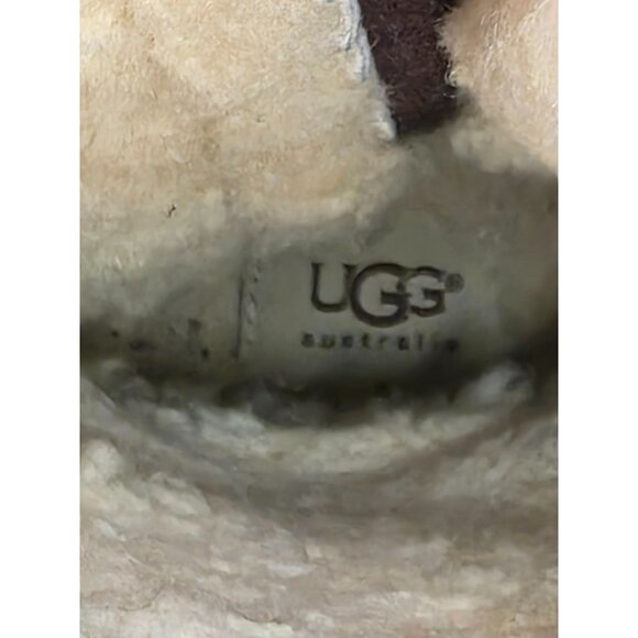 Ugg Brown Suede Leather Tall Zip Boots With Shearling Lining LogoSize 5‎ Womens - Picture 11 of 11